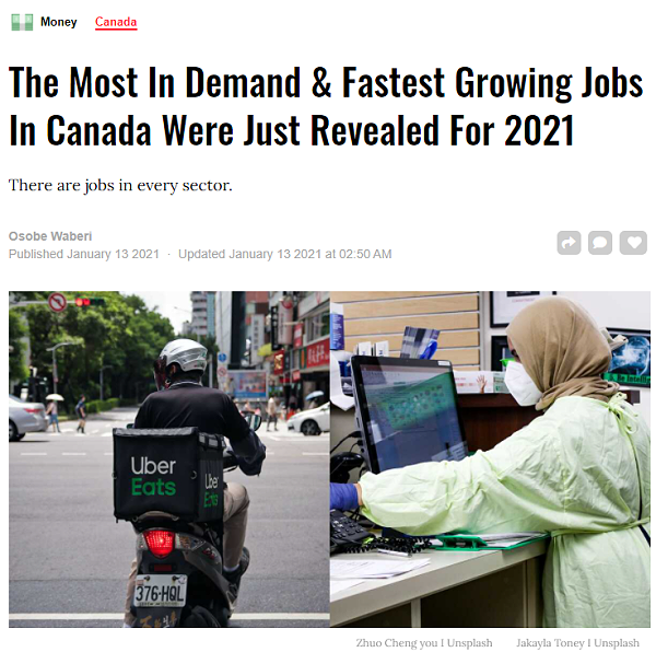 加拿大移民_行业权威发布，加拿大2021年“钱”途无量的职业排名